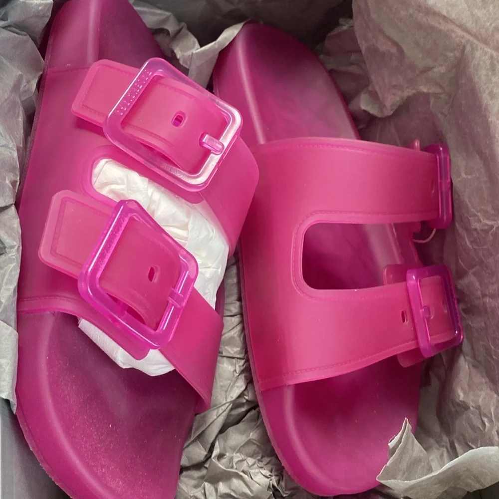 BALENCIAGA “Mallorca” jelly sandals AUTHENTIC, magenta - Picture 12 of 13